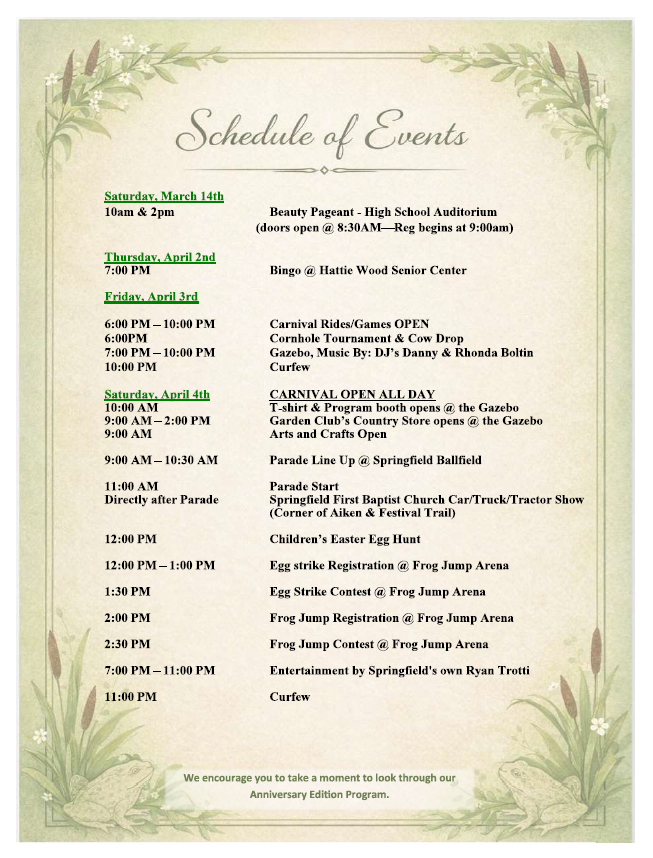 frog jump schedule